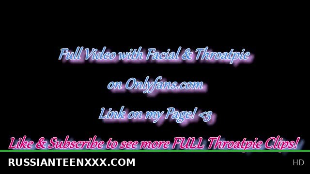 Sexy Teen in Cute Pigtails Recieves Extreme Sloppy Deepthroat Off the Bed for Facial Throatpie Combo