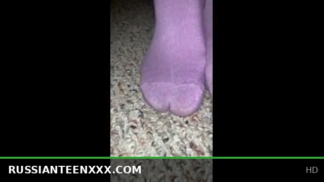 Cute Teen feet in Lavender Socks